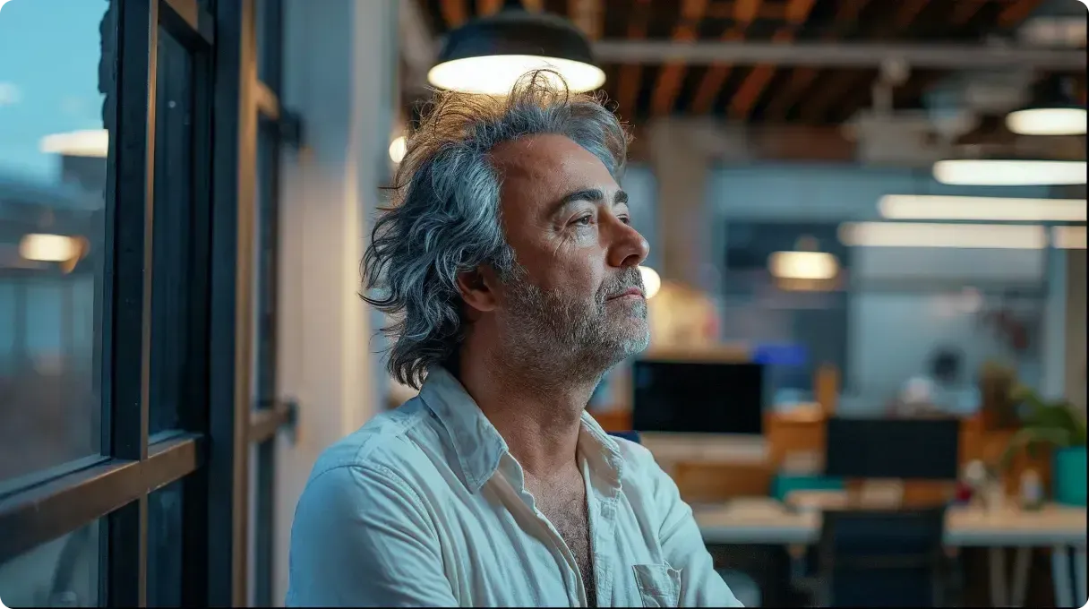 A Man Contemplating