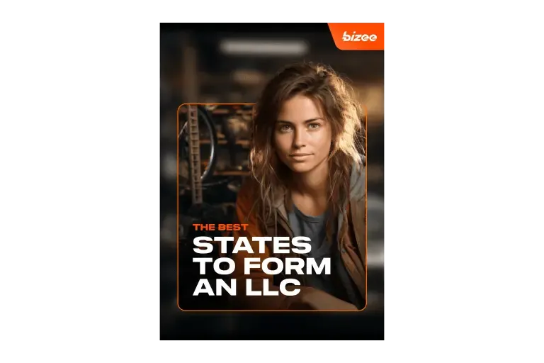 Bizee guide cover: The Best States to Form an LLC