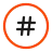 Hashtag Circle Duocolor