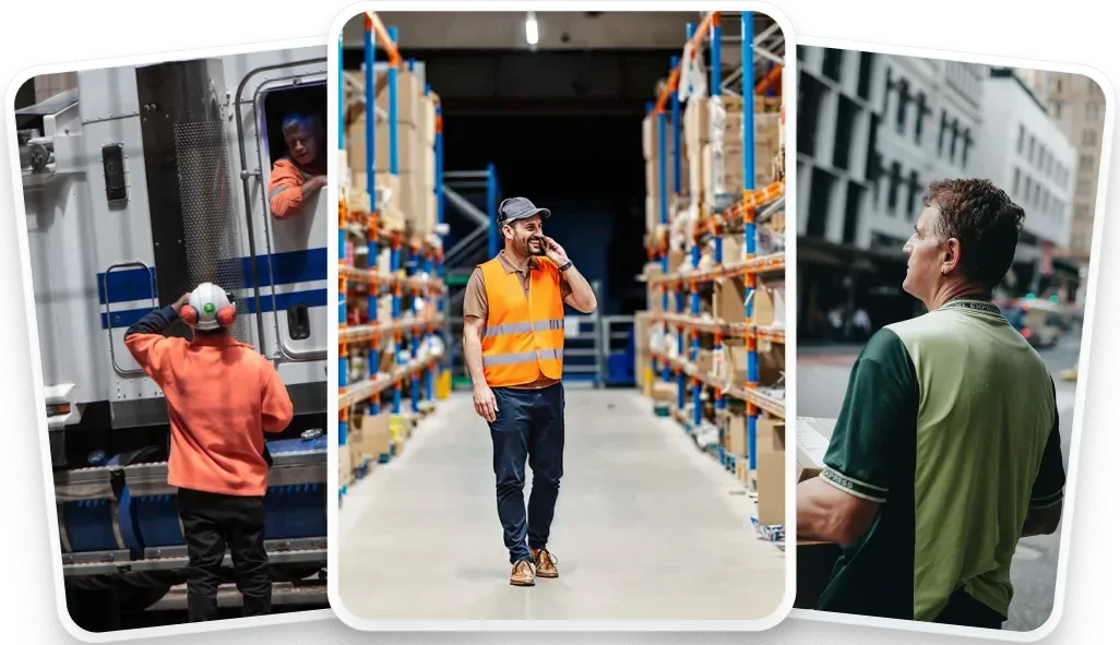 Logistics And Supply Chain Workers In Action Mobile