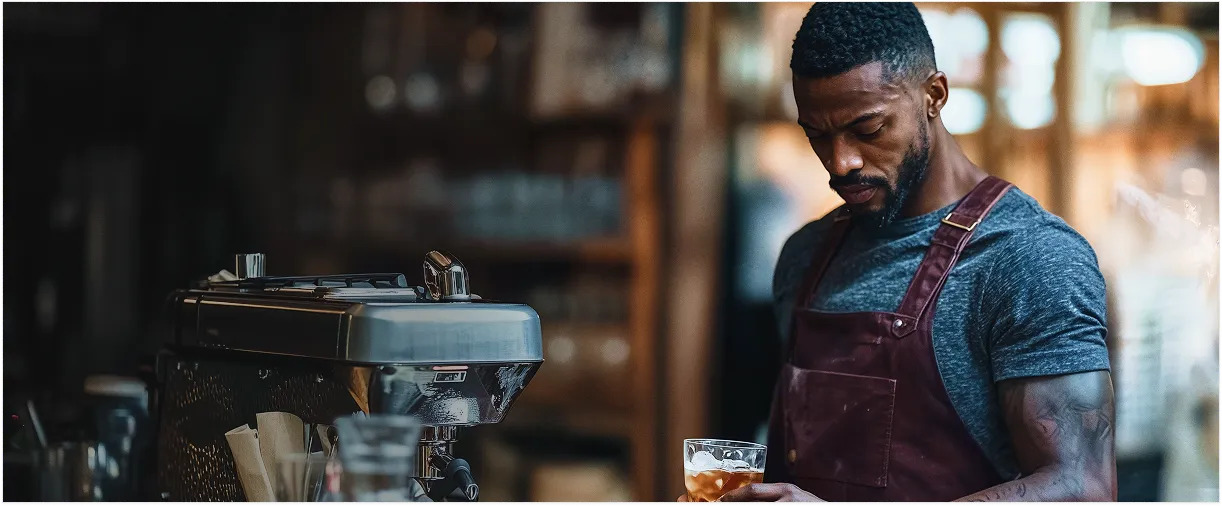 Man Doing Coffee Desktop