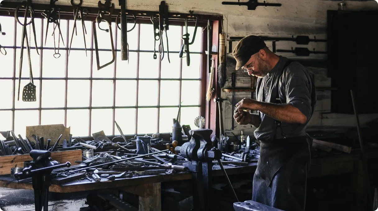 A man working in a workshop