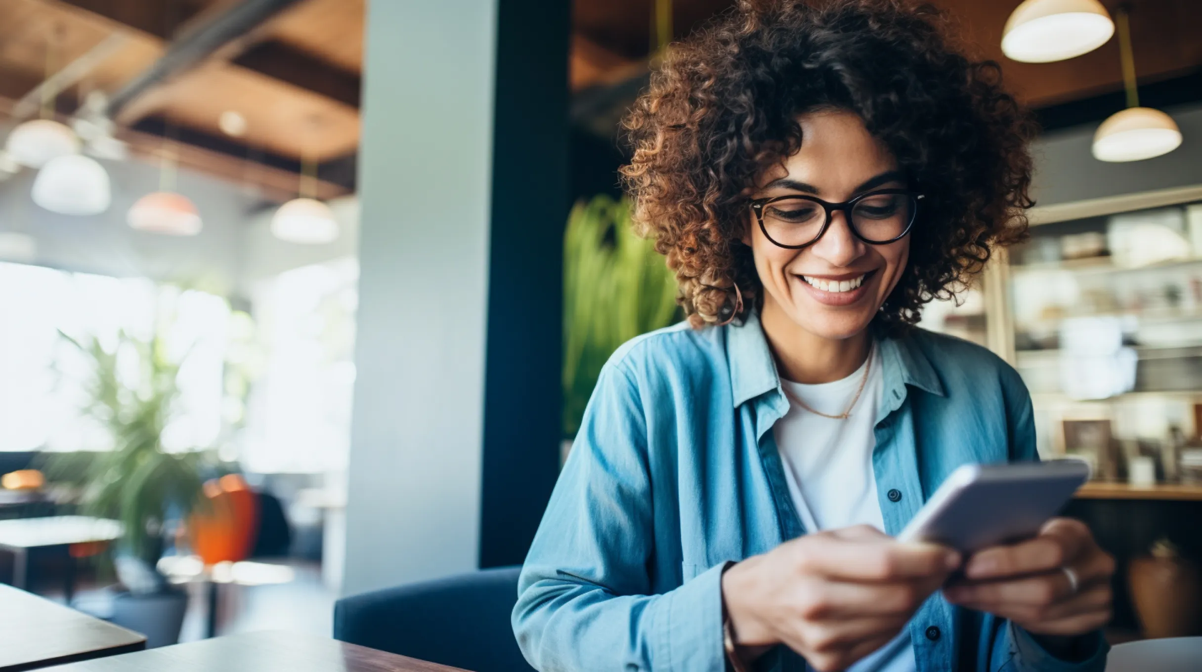 Woman working in an office space