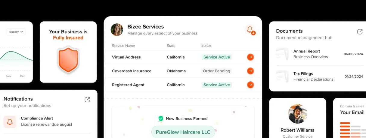 Bizee Services Dashboard