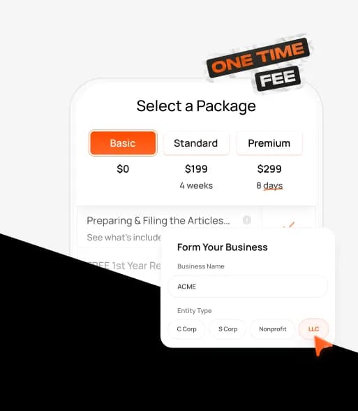 A visual representation of a business formation with packages and entity types visible.