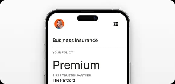 Screenshot of a business insurance application, showcasing various coverage plans and estimates for users.