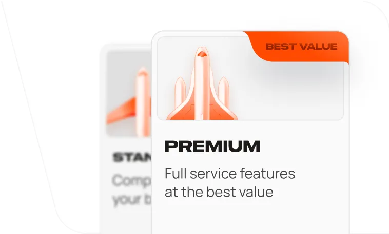 Premium pricing best value card