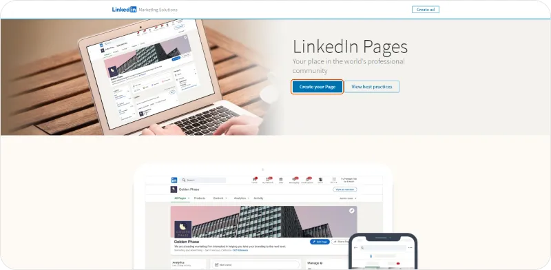 Img 1. How to set up a LinkedIn company page