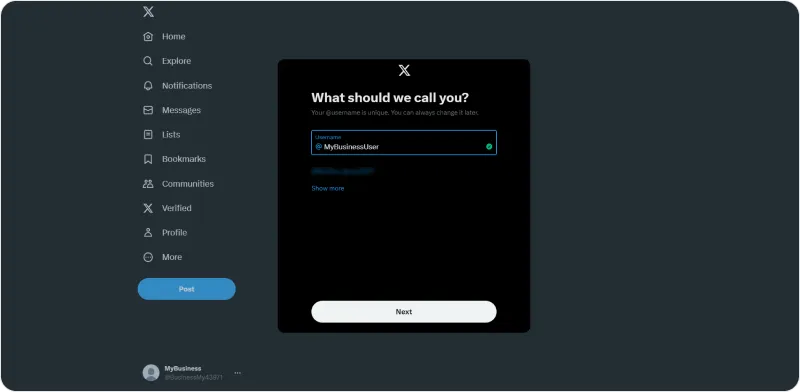 Img 8. How to set up an X (Twitter) account