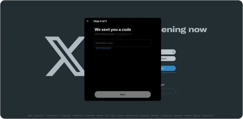 Img 5. How to set up an X (Twitter) account