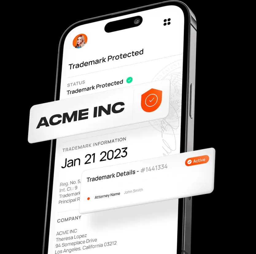 A visual representation featuring the name Acme Inc. showing trademark protection status.