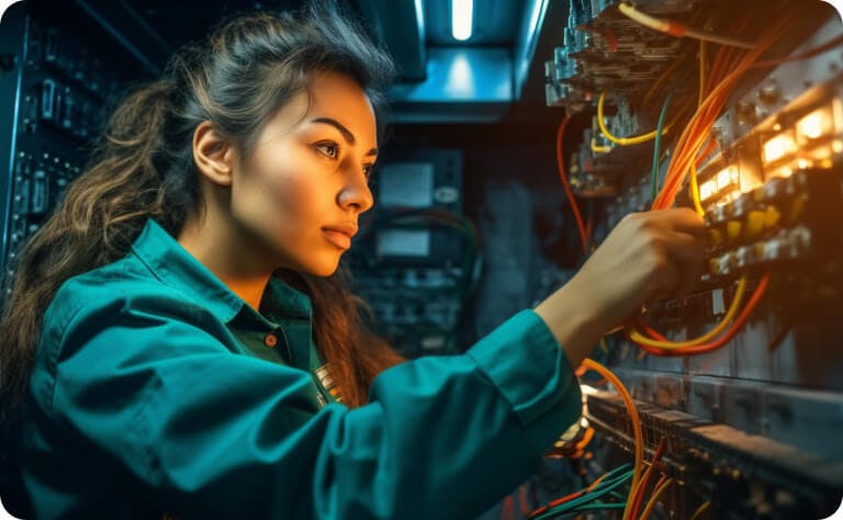 Woman engineer portrait