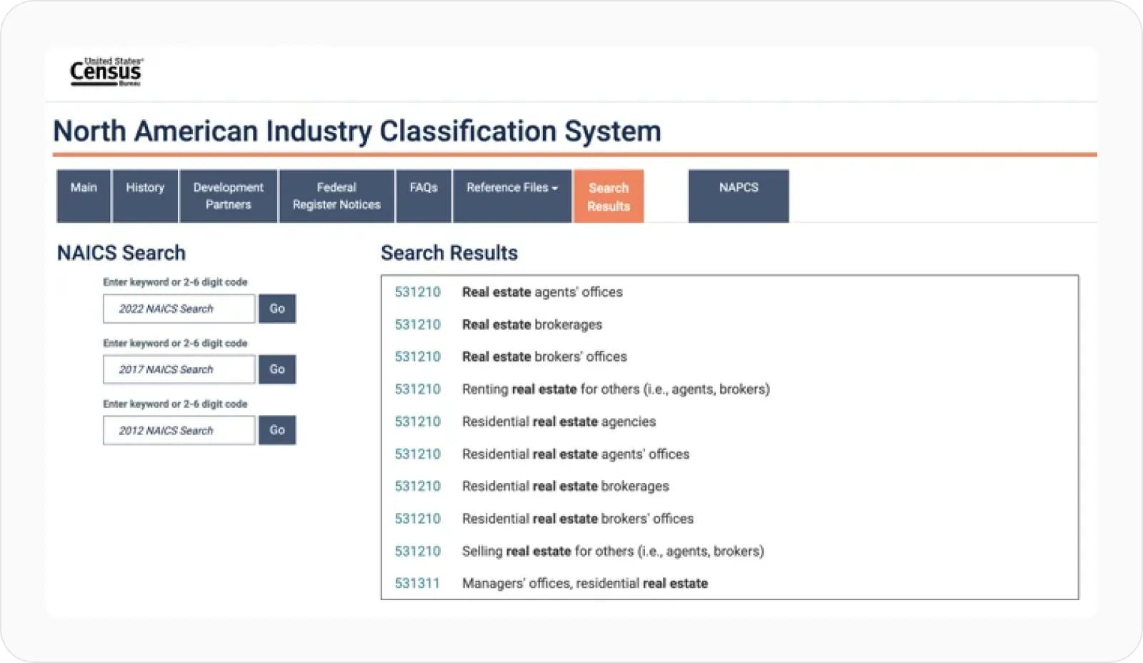 North American Industry Classification system graphic