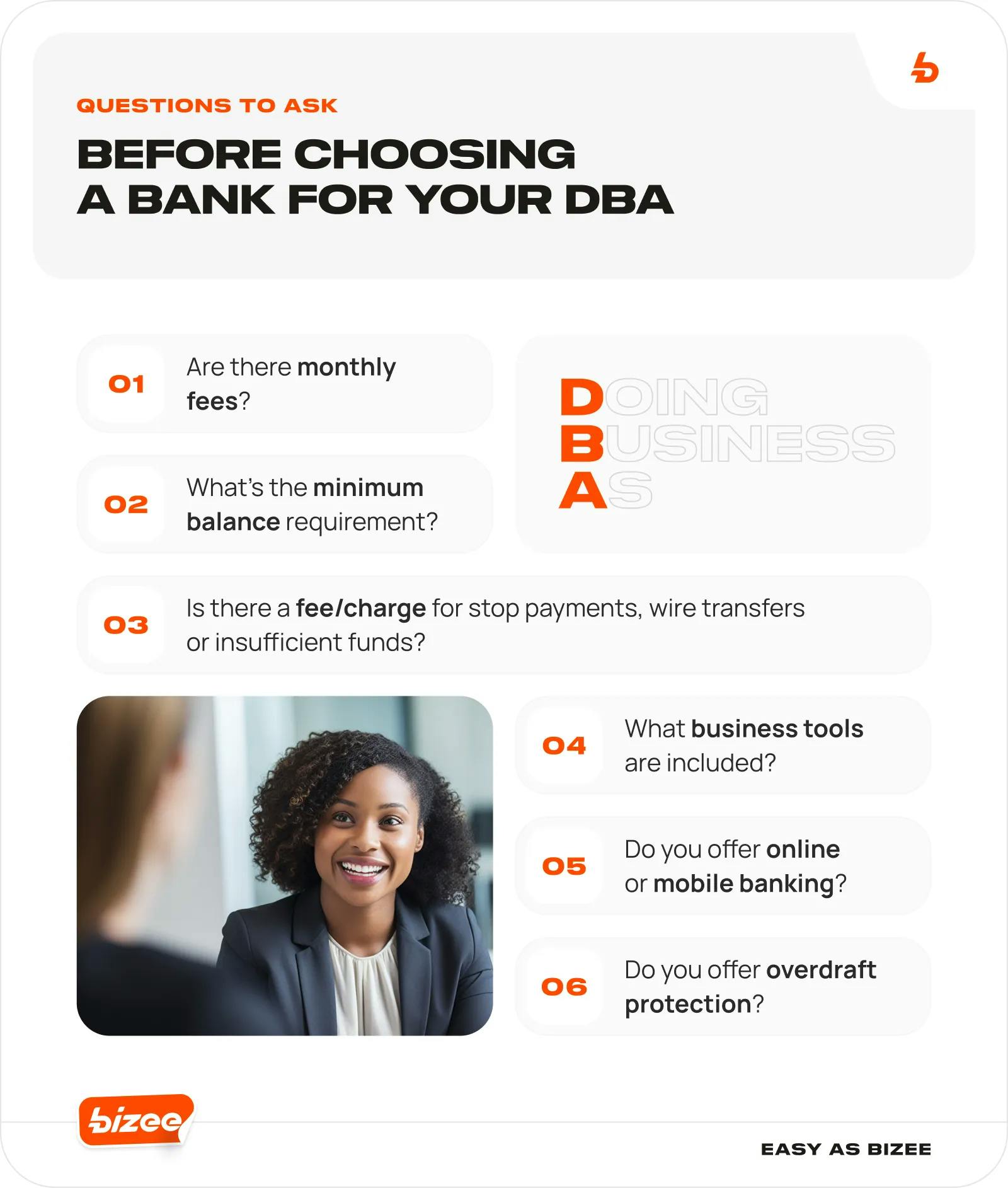 Questions to Ask Before Choosing a Bank for Your DBA