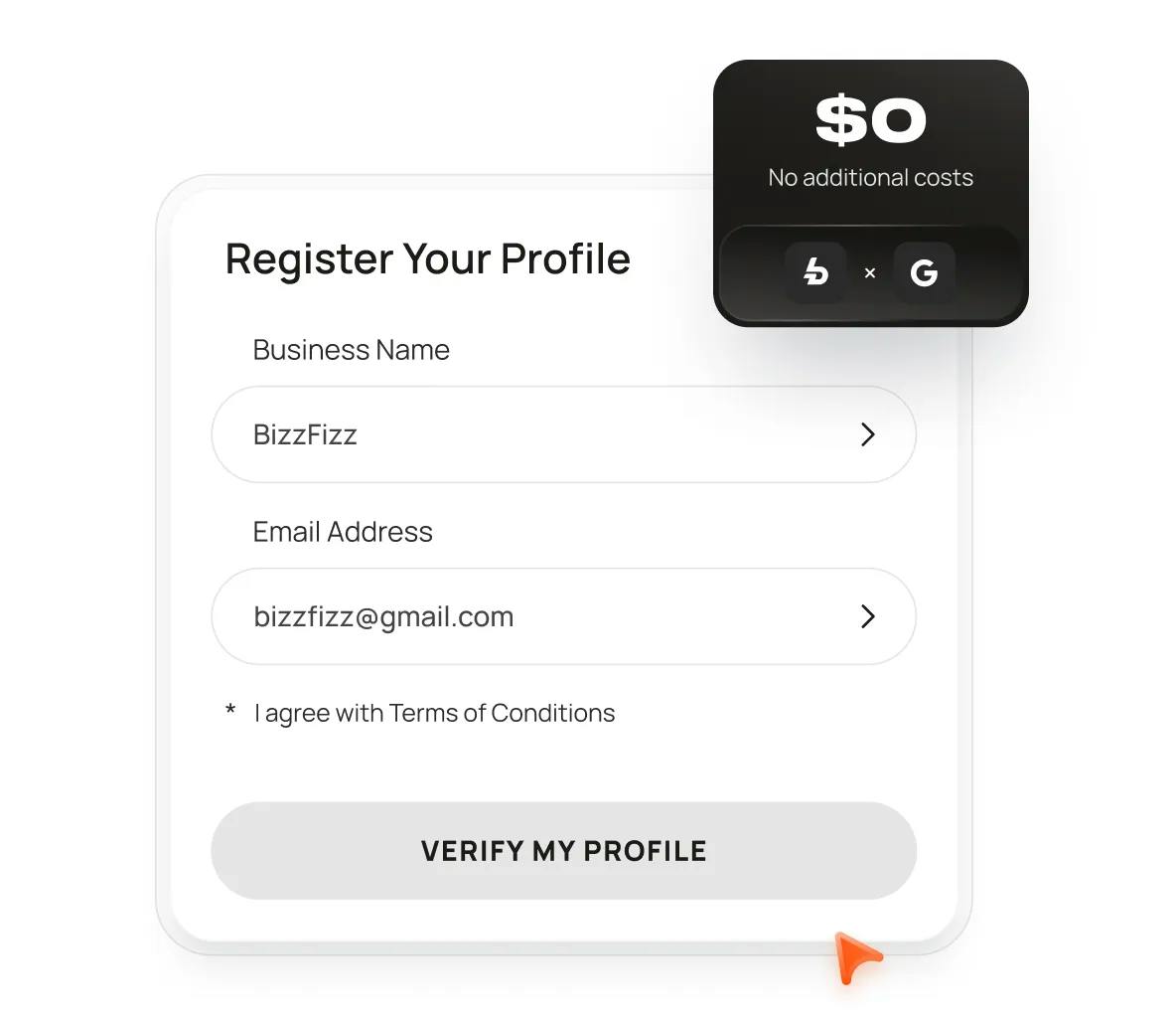 Google My Business - Register your profile infographic