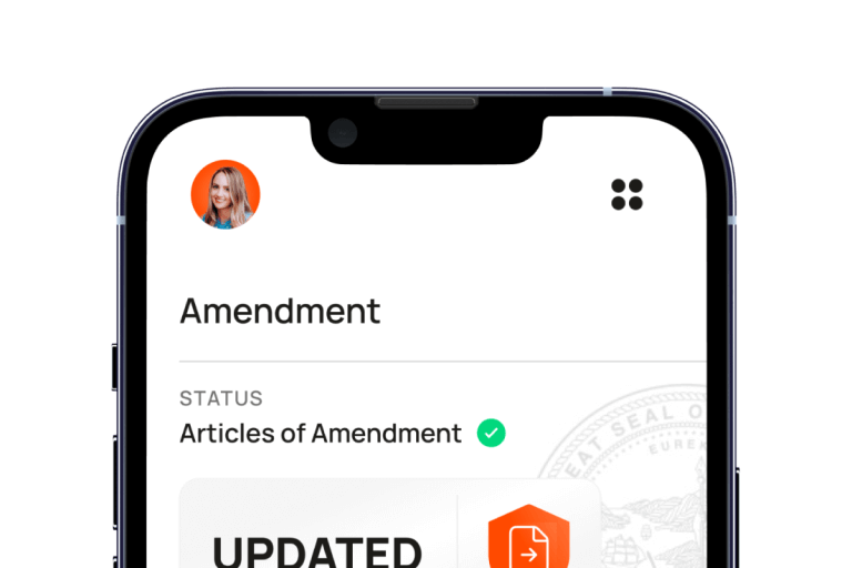 Amendment tab on phone screen