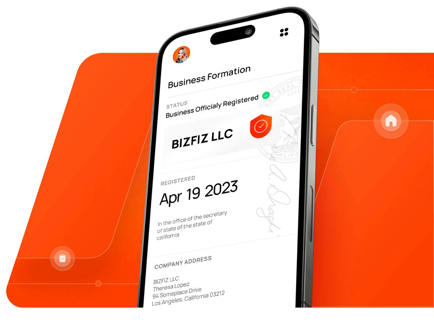 A mobile on orange background