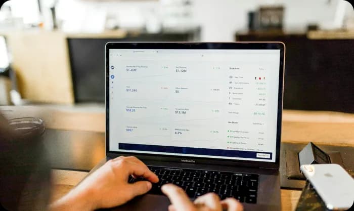 person-analyzing-financial-dashboard-on-laptop