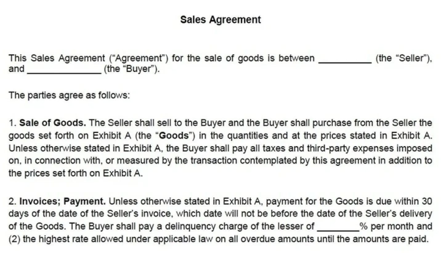 sales-agreement-template