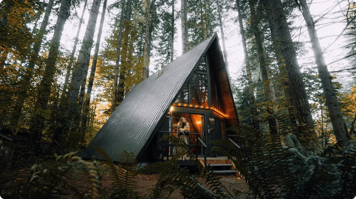 Cozy A Frame Cabin In The Woods