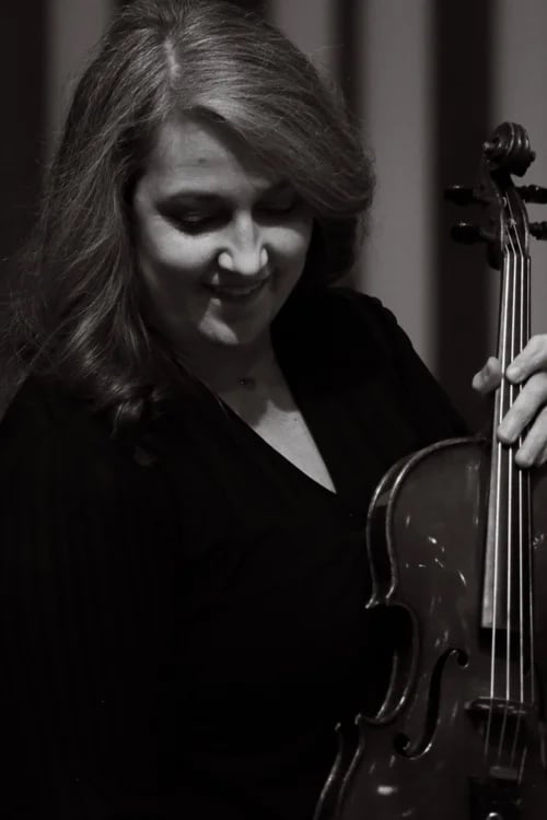 Woman Holding Violin Portrait