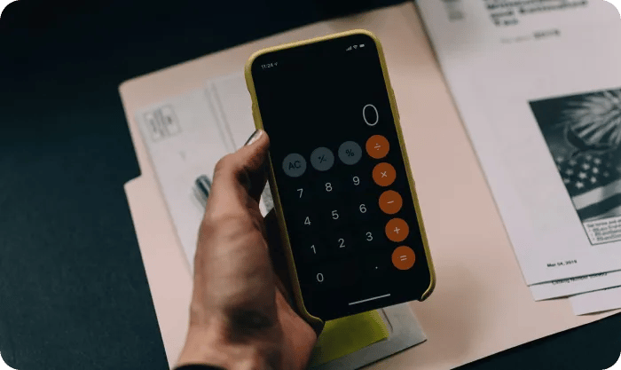 Calculator App Documents Smartphone