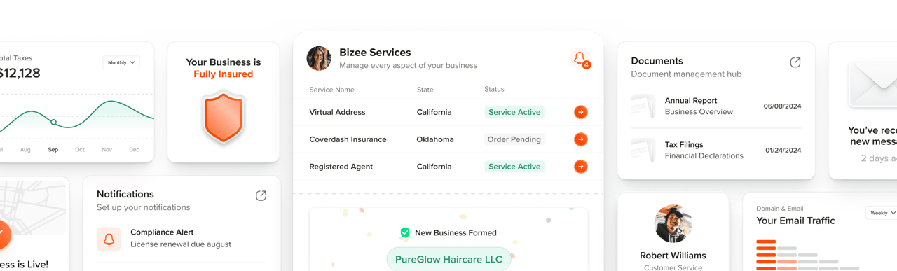 Dashboard Bizee Services