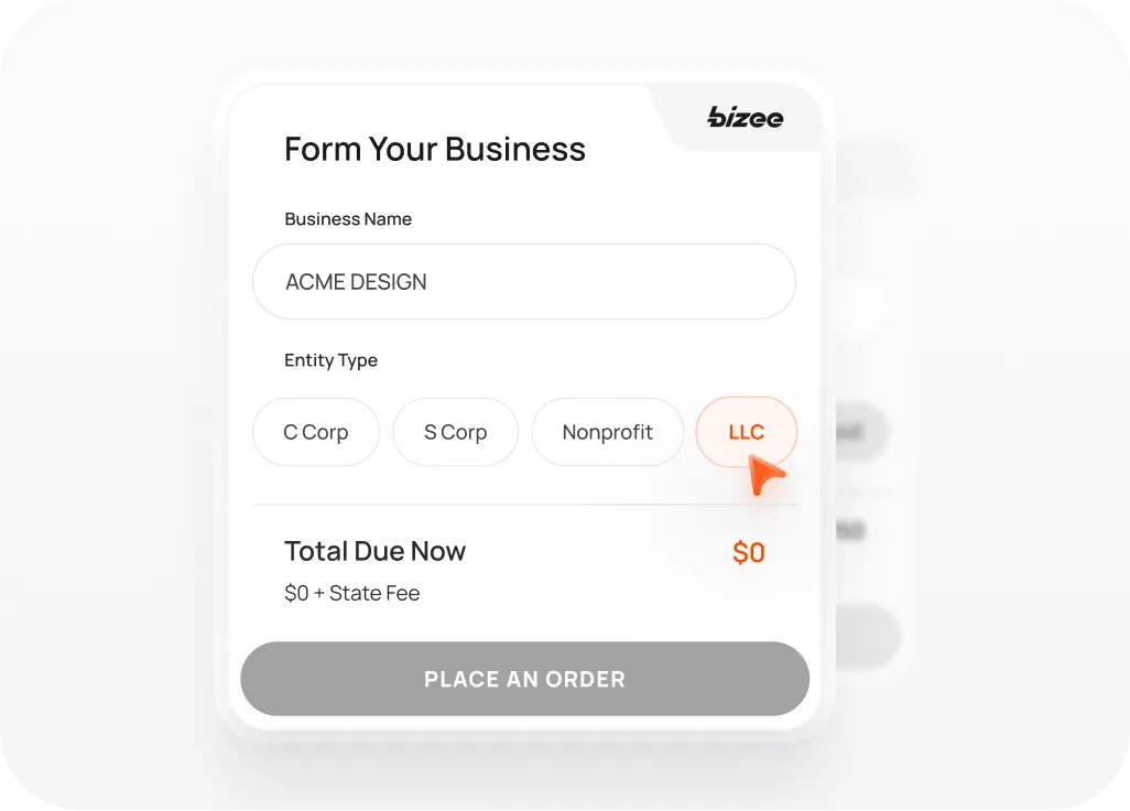 Form Your Business Hero Section Mobile