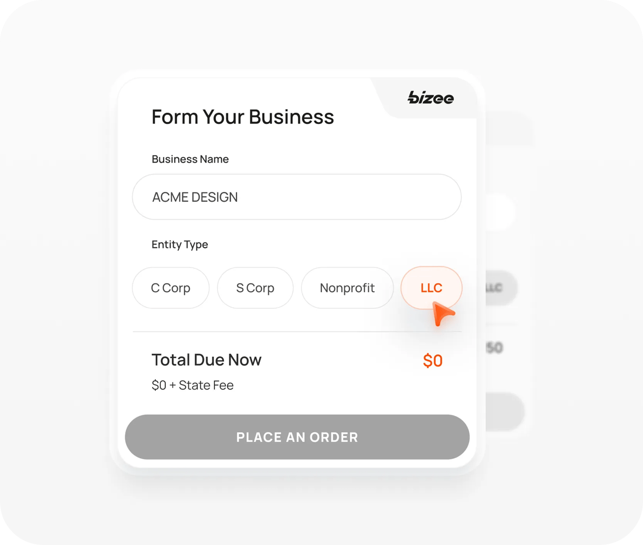 Form Your Business Hero Section