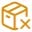 Orange icon of a package with an “X” mark indicating removal or cancellation