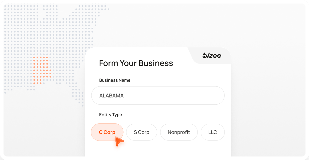 Alabama Corp Map