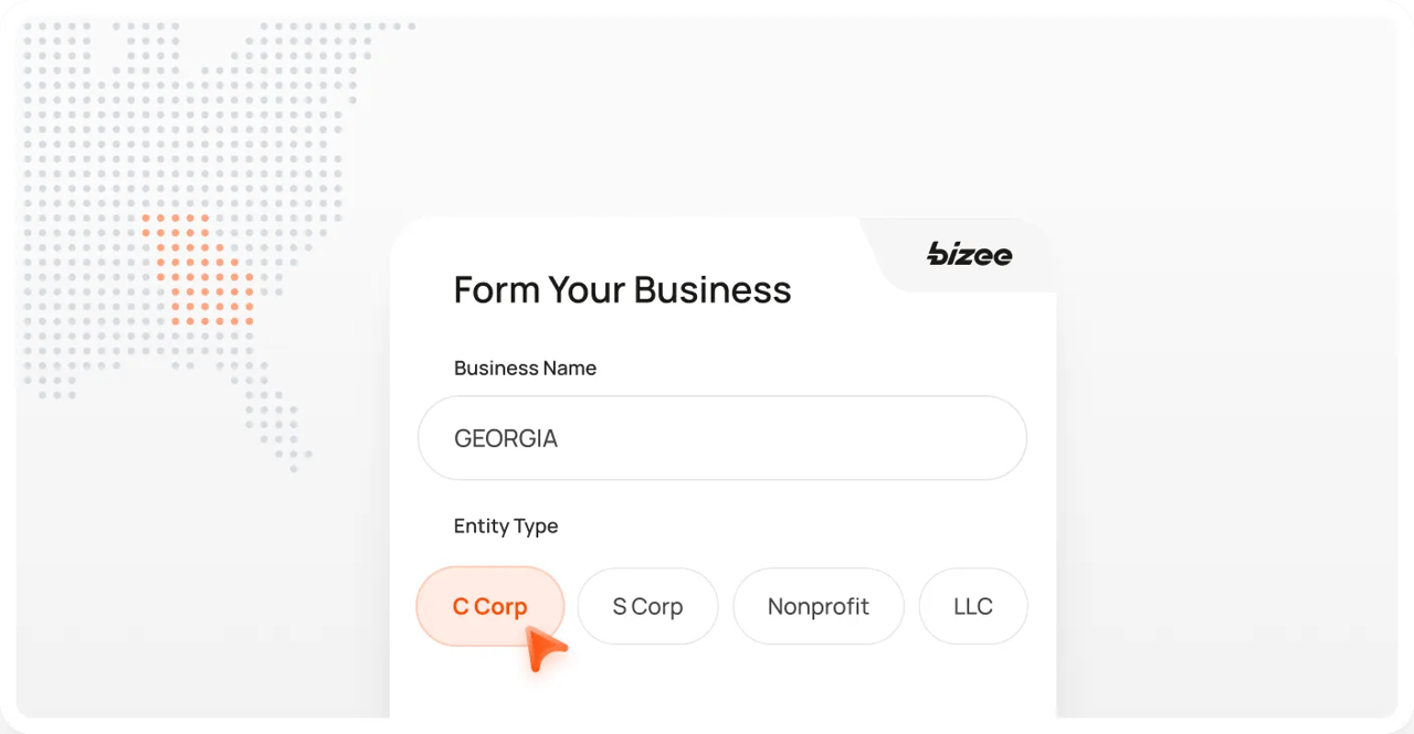 Georgia Corp Map