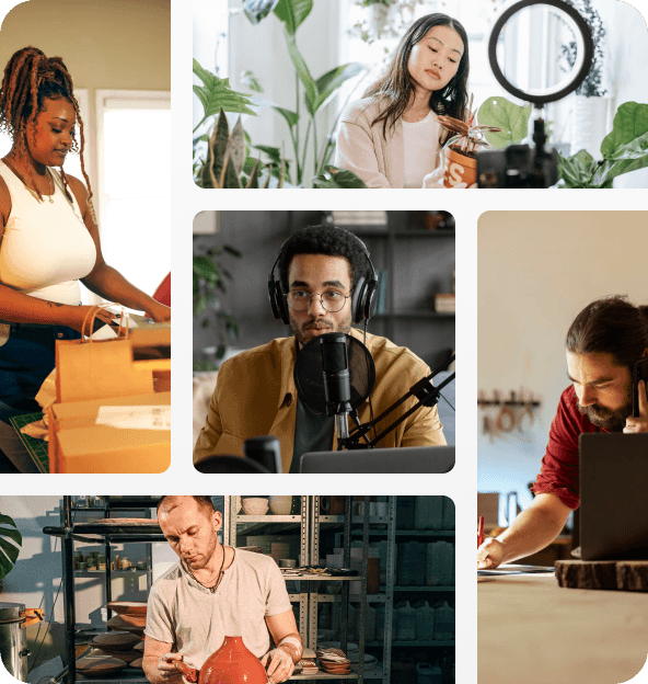 Small Business Owners Collage
