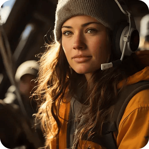 Woman Wearing Headphones