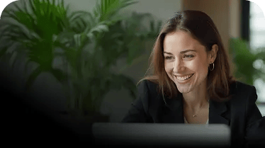 Professional Woman Smiling During Video Call Remote Work Environment Mobile