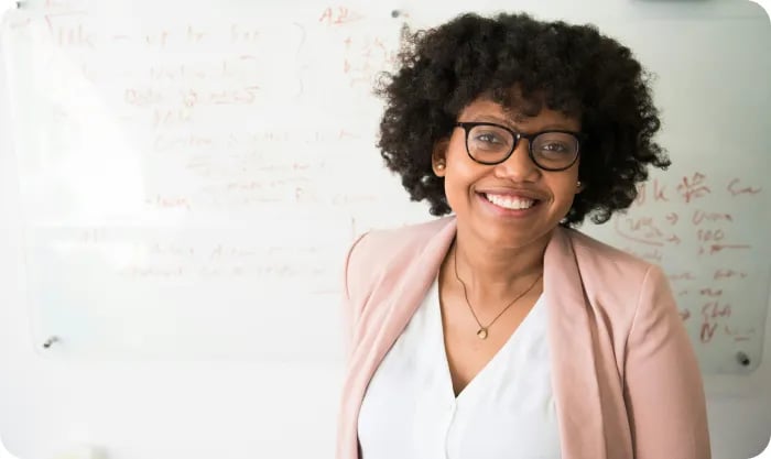 Professional Woman Smiling Office