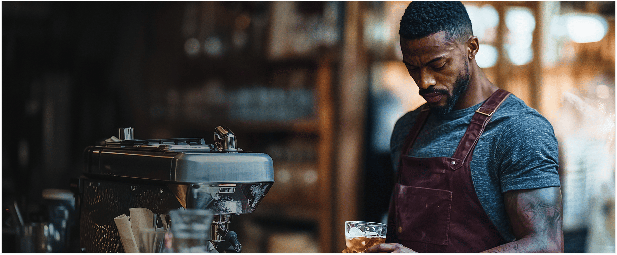 Man Doing Coffee Desktop