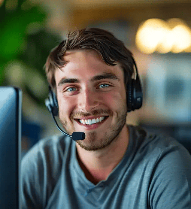 Smiling Guy With Head Set On