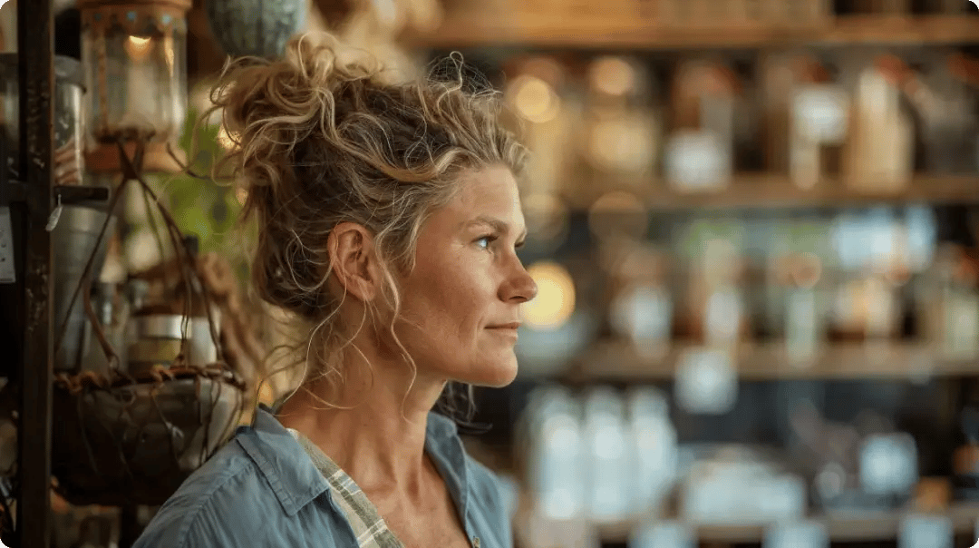 Woman In Organic Store