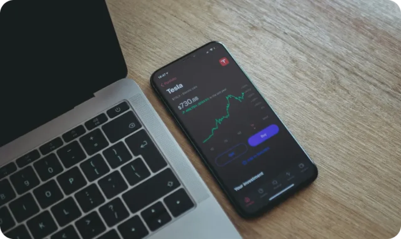 Tesla Stock Chart Laptop