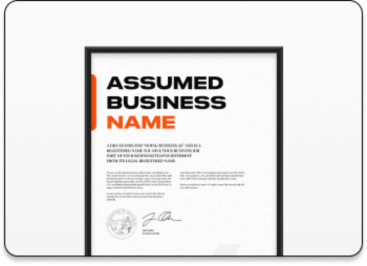 Assumed Business Name Certificate Dba Registration Example Mobile