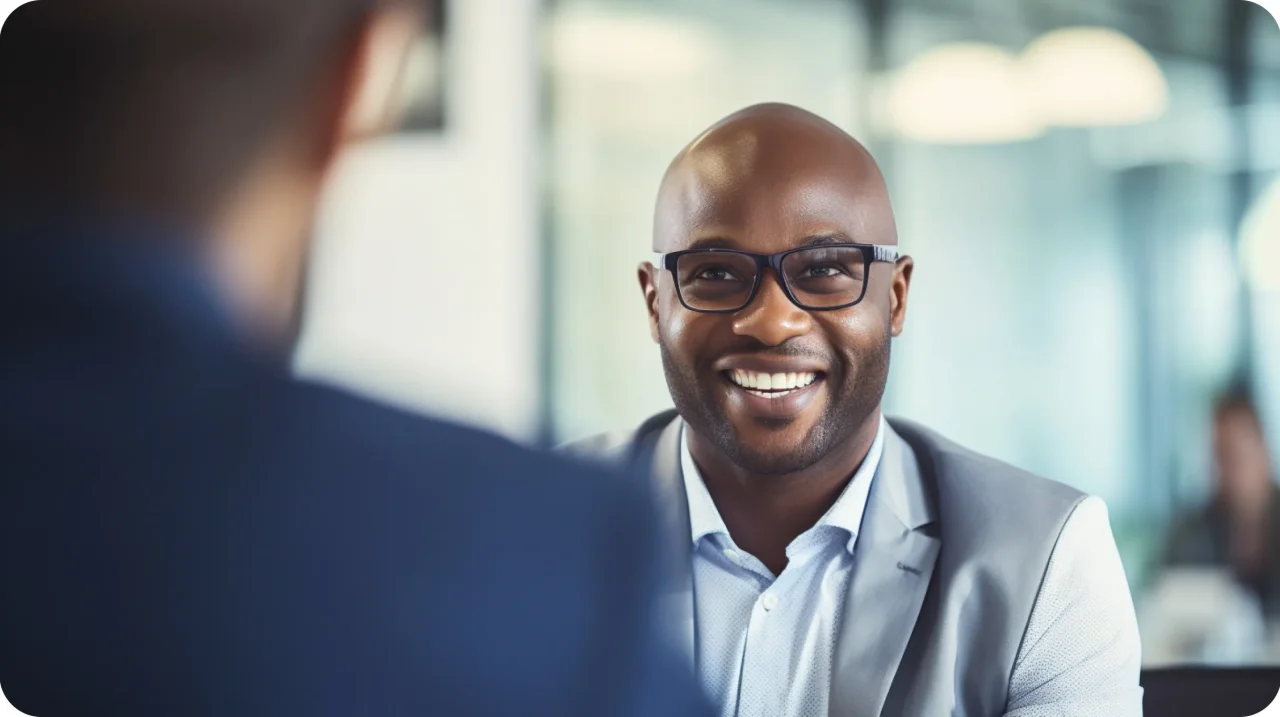 Black Entrepreneur Talking Contractor