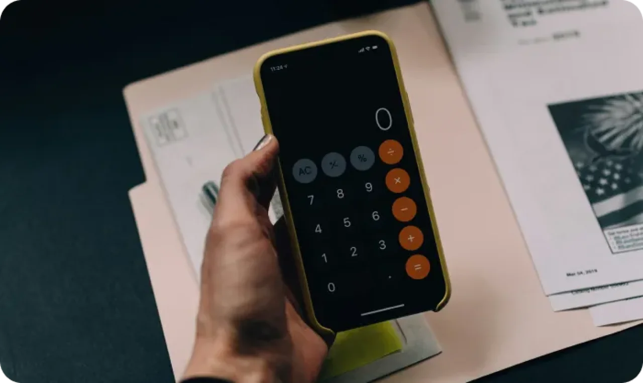 Calculator App Documents Smartphone