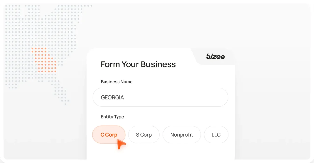 Georgia Corp Map