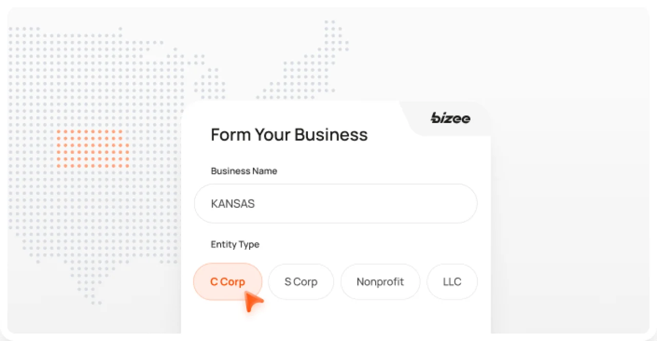 Kansas Corp Map