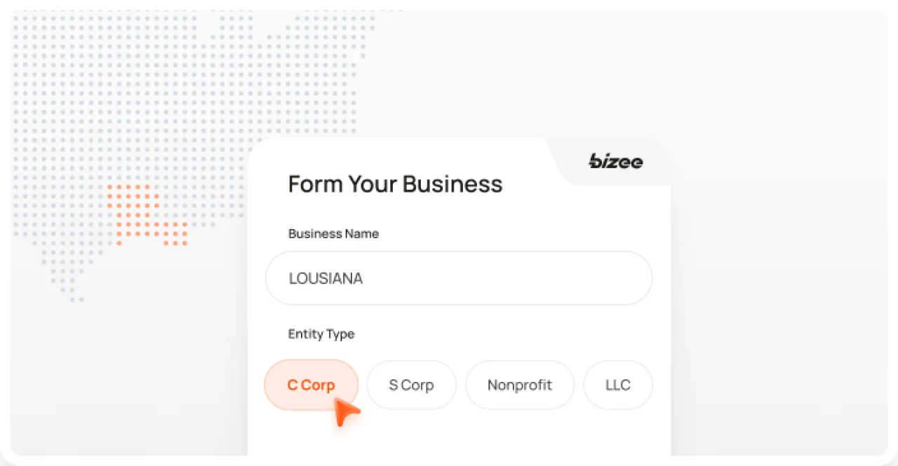 Louisiana Corp Map