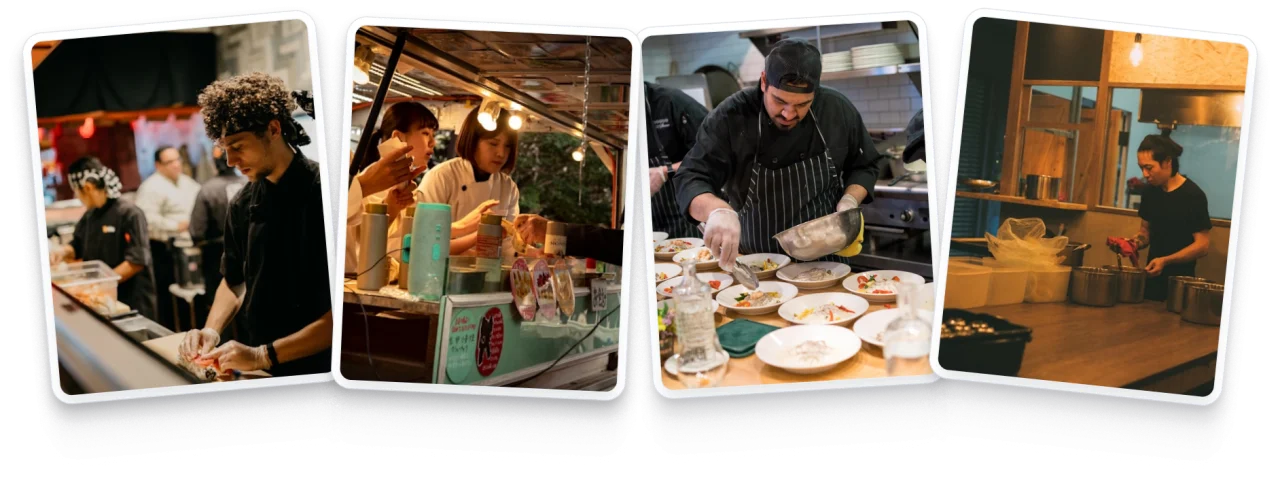 Chefs And Cooks In Diverse Kitchen Settings