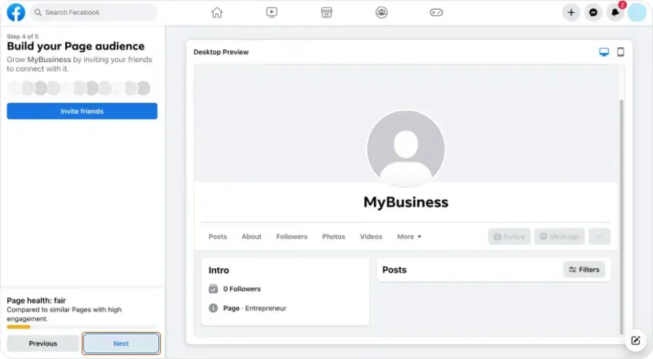 Create Page Facebook Tutorial 7