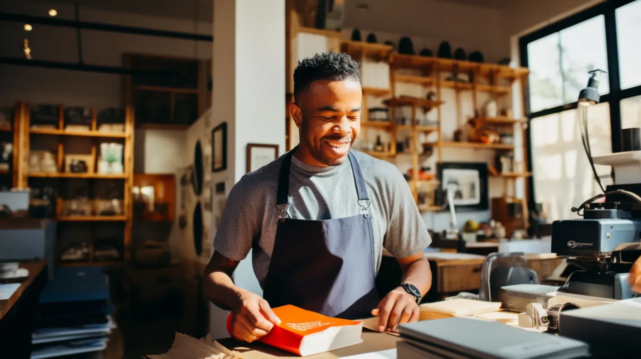 Man Looking At A Book