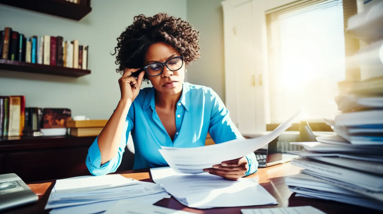 Woman Reading Company Documents Series Llc